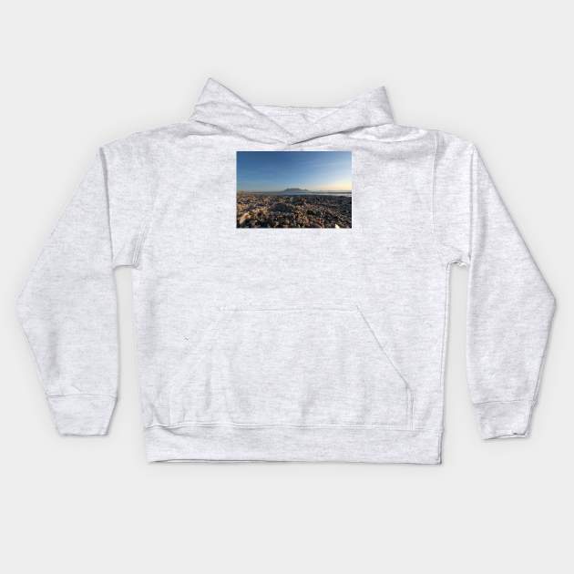 Blouberg Beach Table Mountain Ocean View Kids Hoodie by PathblazerStudios